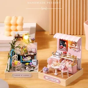 Assemble Doll House DIY Furniture Box Gift Miniature Dollhouses Kit Children - Picture 1 of 14