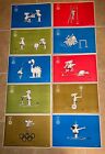 Complete set of 10 Vintage B.C. COMICS 1972 Olympics 2-Sided PLACE MATS