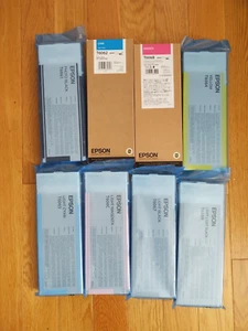 GENUINE SET 8 EPSON T6061-T6064-T6065-T606C-T6067-T6069 INK STYLUS PRO 4800 SEAL - Picture 1 of 1