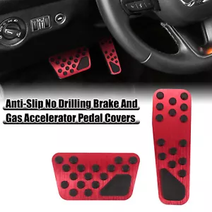 Anti Slip Brake and Gas Accelerator Pedal Cover Kit for Dodge for Chrysler Red - Picture 1 of 7