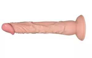 Fallo realistico con ventosa stimolatore anale vaginale pene finto dildo slim - Foto 1 di 4
