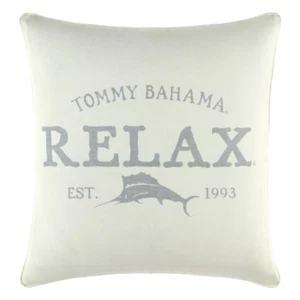 Relax Gray Graphic Cotton 18 In. X 18 In. Throw Pillow - Picture 1 of 12