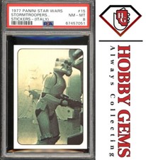 STORMTROOPERS PSA 8 1977 Star Wars Panini Italy Sticker #15