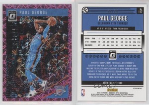 2018-19 Panini Donruss Optic Pink Velocity Prizm /79 Paul George #117