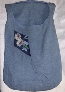 Bolso Clothespin Denim Azul Lavandería Hecho a Mano Ropa Pin Bolsa con Motivo de Cometa - Imagen 1 de 8