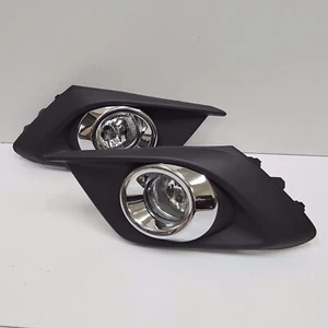 Fit 2014-2016 Mazda 3 Clear Lens Pair Fog Driving Light Set W/Bezel Wires Switch - Foto 1 di 8