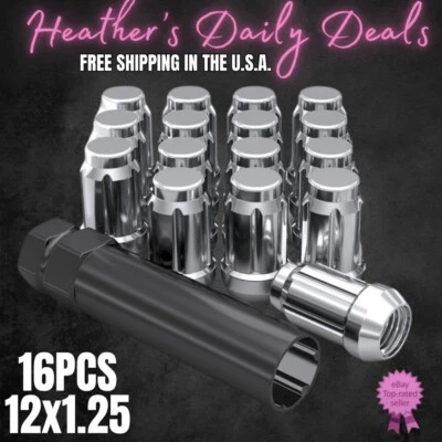 16 tuercas estriadas cromadas Kawasaki UTV 2001-2008 Mule 3000 2X4 01-2007 3010 4X4 Foto 1 de 4