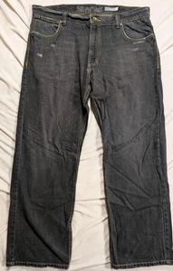 Vintage Y2K Levi's Silvertab Baggy Denim Jeans Black Gray Mens 40x32 Loose Wide - Picture 1 of 17