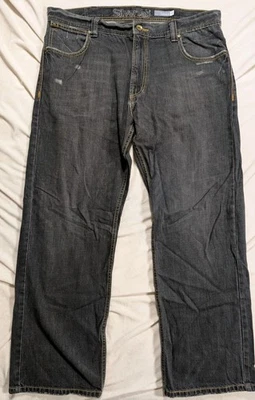 Jeans de mezclilla holgados vintage Y2K Levi's Silvertab negros grises para hombre 40x32 sueltos anchos Foto 1 de 4