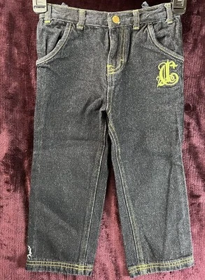 Jeans de mezclilla COOGI lavado oscuro niños pequeños 4T unisex bordados Foto 1 de 4