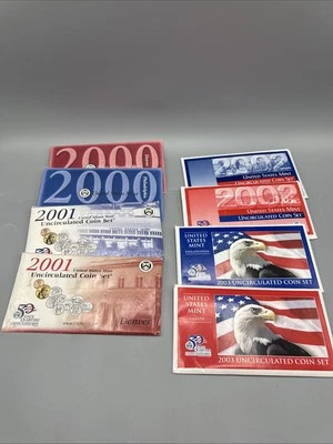 Lot 2000 - 2003 U.S. Mint Uncirculated Coin Sets – P & D Mints - Image 1 of 4