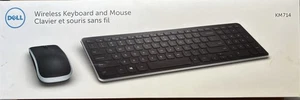 Genuine OEM Dell Wireless Slim ( Keyboard KM714 ) + ( Mouse WM514 ) + USB Dongle - Picture 1 of 2