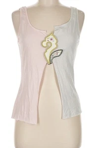 Camiseta sin mangas Custo Barcelona talla 2 (pequeña) frontal dividida única nueva con etiquetas - Imagen 1 de 7