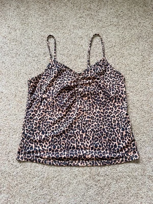 Linda camiseta sin mangas cami con estampado de guepardo para mujer grande delicada elástica grunge Foto 1 de 4