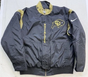Vintage University of Colorado Jacket Large Puffer Nike Team Black Size Large - Picture 1 of 3