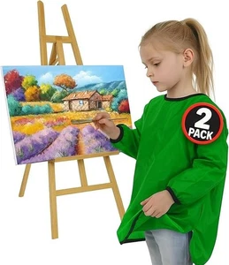 ND Deportes Niños Impermeable Arte Calzoncillo - Delantal de Pintura Manga Larga para Niños y Niñas - Imagen 1 de 24
