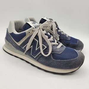 New Balance Classic 574 Women's Size 7 EU 37.5 Blue Suede Casual Sneakers Shoes - Picture 1 of 15