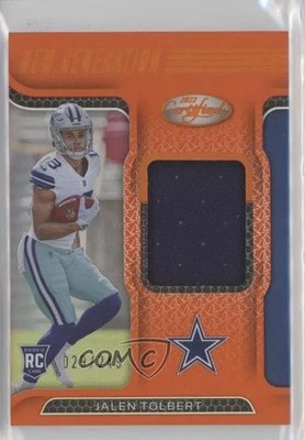 2022 Certified New Generation Jerseys Mirror Orange /249 Jalen Tolbert Rookie RC - Image 1 of 2