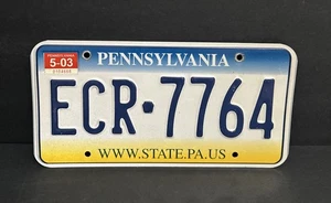 Pennsylvania License Plate, ECR - 7764 WWW.STATE.PA.US — Excellent Condition - Picture 1 of 22