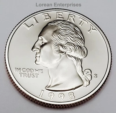 1998 S Washington Quarter CLAD ✼PROOF✼ - Image 1 of 2