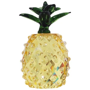 Crystal Pineapple Decoration Office Ornament Fruit Sculpture Home Statue - Imagen 1 de 12