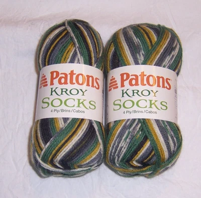 Lote de 2 Patones Kroy Calcetines Hilo - Pastos más Verdes - Lote Mismo Tinte Foto 1 de 2