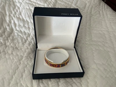 Brazalete Frey Wille Chapado en Oro Multicolor Esmalte Miss Hundertwasser Foto 1 de 4