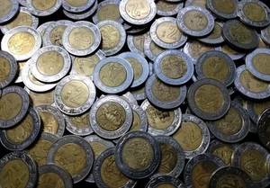 Lot von 5 zirkulierten Mexiko 2 $ Pesos Münzen - Bild 1 von 2