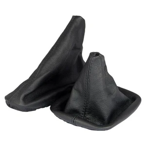 Schaltsack und Handbremsmanschette für BMW 3er E36 1990-2000 Echt Leder Schwarz - Bild 1 von 2