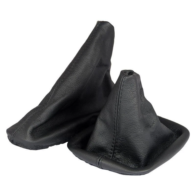 Borsa cambio e cuffia freno a mano per BMW Serie 3 E36 1990-2000 vera pelle nera - Immagine 1 di 2