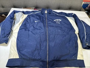Vintage Nike NFL Pro Line Dallas Cowboys gefütterte Jacke mit durchgehendem Reißverschluss Herren Medium *LESEN* - Bild 1 von 24