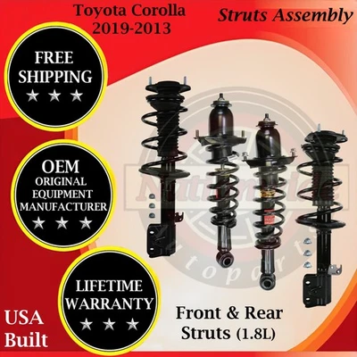 Puntales delanteros y traseros Monroe OEM para Toyota Corolla 2009-2013 1,8 L coche construido en EE. UU. Foto 1 de 4