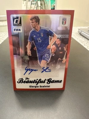 GIORGIO SCALVINI 2023-24 PANINI DONRUSS BEAUTIFUL GAME RED AUTO  /49 #BG-GS - Image 1 of 3