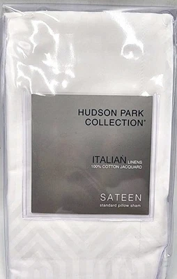 Hudson Park Collection Italian Jacquard Standard Sham 20 IN X 28 100% Cotton NWT - Image 1 of 4