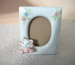 Marco de fotos pequeño con oso rosa - 4" x 3,25 pulgadas - Imagen 1 de 5
