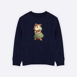 Children's Sweatshirt. Navy Blue. HAMSTER HULA - Picture 1 of 3
