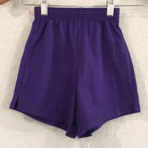 Cheer Kids Girls Sz S 6 Purple Pull On Athletic Shorts - Picture 1 of 7