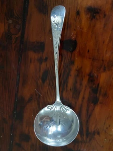 TOWLE Silberauflage 1905 graviert '05 Muster Punze Schöpfkelle 10 Zoll - Bild 1 von 8