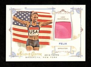 2014 Topps Allen and Ginter Relic Allyson Felix USA Olympic Track Field HOF