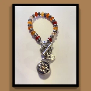 Brighton Bracelet Multi Color Beads Silver Tone LOVE - Picture 1 of 6