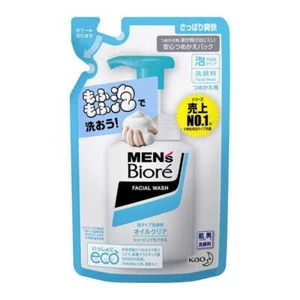 Men's Biore Facial cleanser foam type oil clear type refill 130ml KAO - Picture 1 of 5