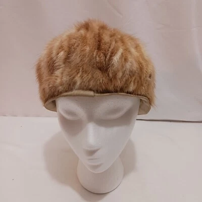 Vintage Ferris Fur Service Pill Box Hat Satin Lining - Image 1 of 4