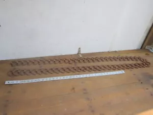 Alte rostige flache Schleppkette 96" lange Farm abnehmbare Glieder Wandkunst Steampunk - Bild 1 von 11