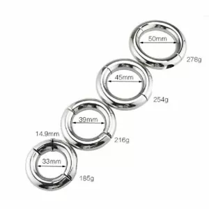 Anello Estensore Uomo Acciaio Inox Peso Allungatore a Sfera Maschio 5 Misura - Foto 1 di 17