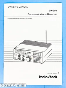 Oryginalna instrukcja obsługi do krótkofalowego odbiornika radiowego Radio Shack DX-394 - Zdjęcie 1 z 4