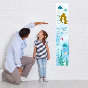 Matching Set Mermaid Under Sea Fabric Height Growth Chart +8 Vinyl Wall Stickers - Bild 1 von 8