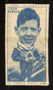 1949 Carreras Turf Zigaretten Sport Serie Autorennen #48 Jack Parker PR - Bild 1 von 2