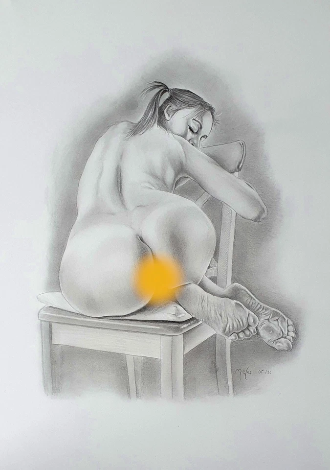 Pin Up Print Of The Original " MeCos Art " A4 - 210