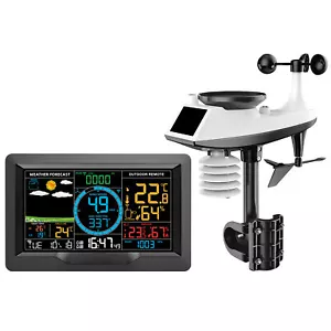 Wireless Weather Station Indoor Outdoor Rain Gauge Temperature Wind Gauge C4I1 - Picture 1 of 9