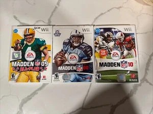 Nintendo Wii - Madden NFL 3-Game Lot - Madden 08, Madden 09 & Madden 10 / CIB - Picture 1 of 7